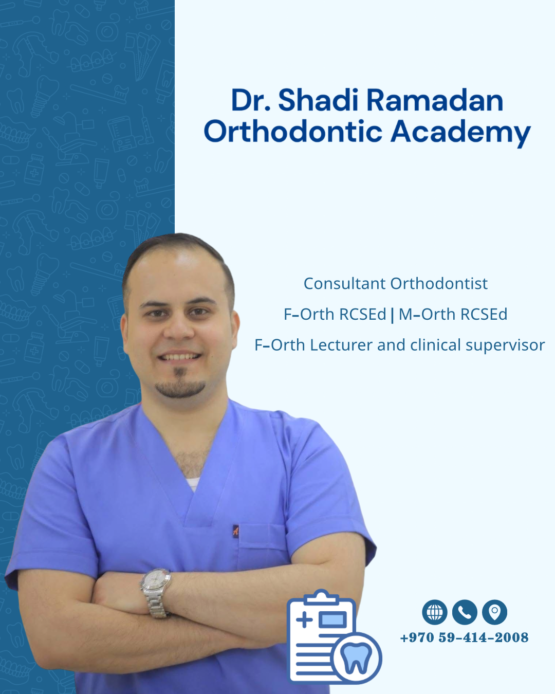منشور إنستقرام لعيادة أسنان تصميم عصرى حديث بلون ازرق - 1 (1)
